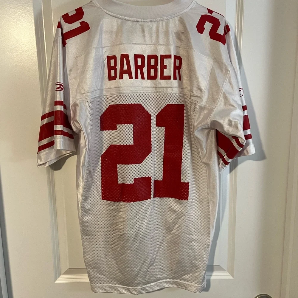 Reebok NFL White New York Giants Jersey- Tiki Barber #21 - Picture 2 of 7